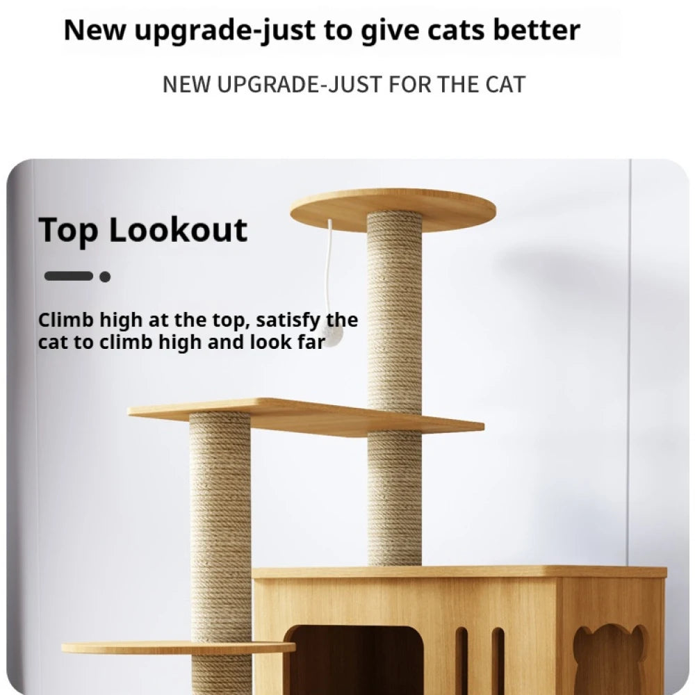Luxury Multi-Level Cat Tree & Spacecraft Perch with Scratching Posts