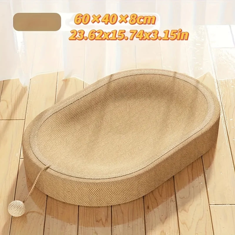 Multifunctional Sisal Cat Scratcher Bed with Toy Ball