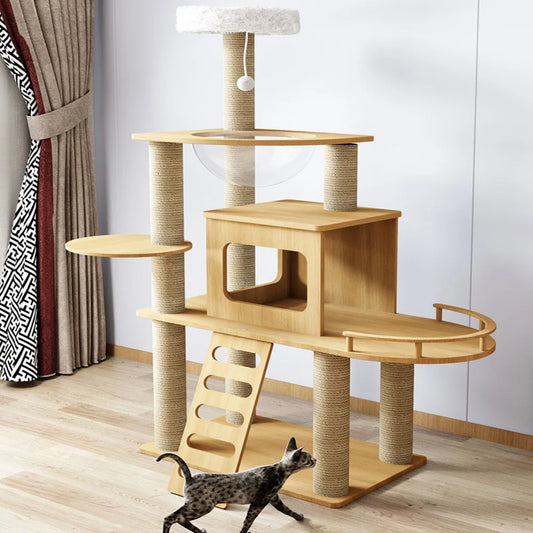 Luxury Multi-Level Cat Tree & Spacecraft Perch with Scratching Posts