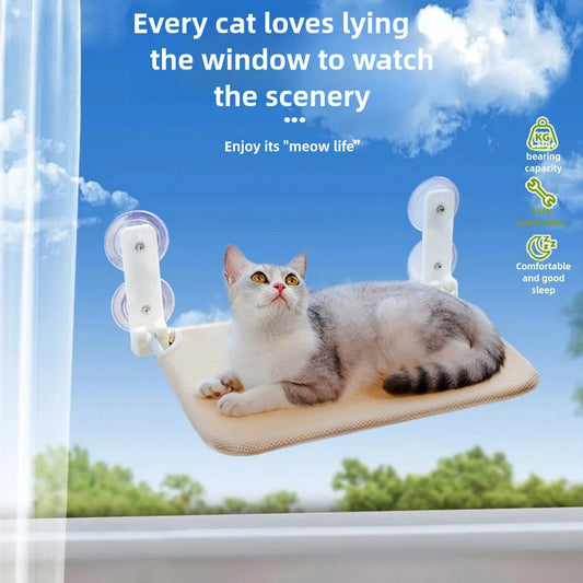 No-Assembly Cat Window Hammock with Suction Cups